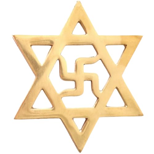 Pure Copper Religious Good Luck Swastik Symbol for Home & Office Door Entrance D-3 (3.5 Inch Approx)