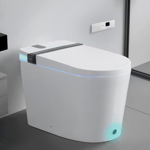 Inodoro Inteligente Moderno con Asiento de Bidé Integrado, Tapa Automática con Sensor de Pie, Lavado con Agua Caliente y Función de Secado para Baño miniatura 4
