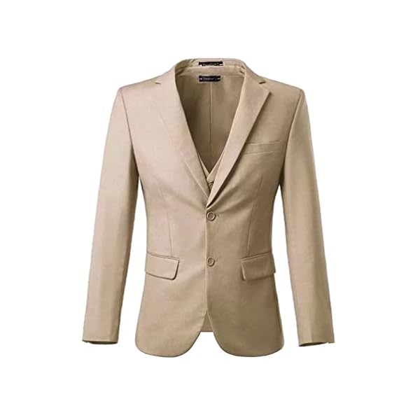 High-End Suits Men Suit 3 Pieces Slim Fit, Two Button Wedding Suit Prom Suit for Men Business Suit Jacket Vest Pant and Tie - Image 5