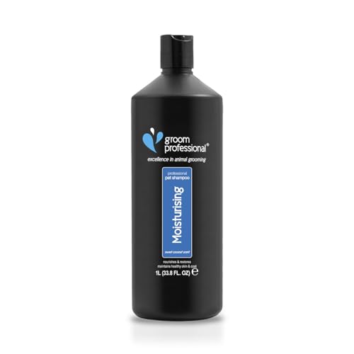 GROOM PROFESSIONAL Coconut Moisturising Hundeshampoo Sensitiv - Beruhigendes Hundeshampoo für Juckende Haut - Empfindliches Shampoo für Hunde - Pflegt & Stellt das Fell Wieder Her, 1 Liter