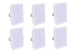 Amico 12watt LED A-Series Fall Ceiling Panel Light, Square, (White 6500k),(Pack of 6),(2 Year Warranty) 5 Inch Cutting