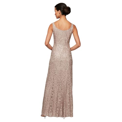 Alex Evenings Women's Long Lace Jacket Dress4