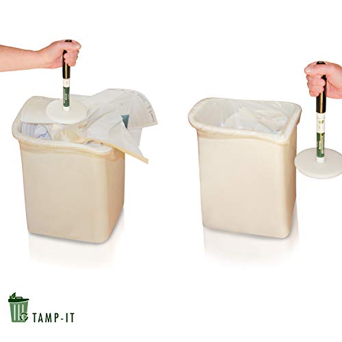TAMP-IT Counter Top Manual Trash Compactor Frees Up Space in Bins, Receptacles, Dumpsters