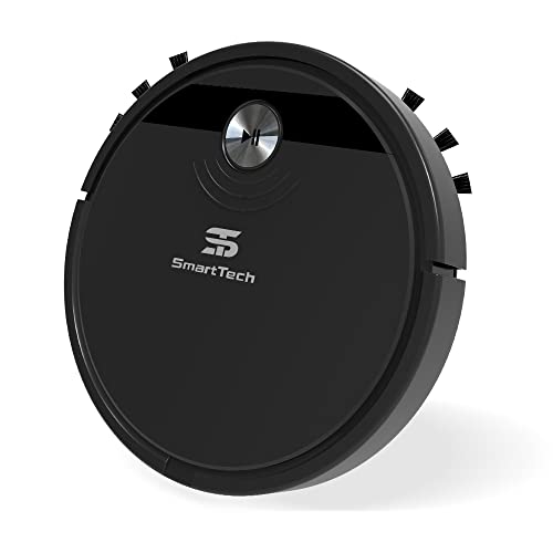 SmartTech Automatic Robot Vacuum with Remote Control – 2 in 1 Vac & Mop Combo Ideal for Cleaning Carpets and Hardwood Floors, Powerful Suction Great for Pet Hair (Black) SmartTech Automatic Robot Vacuum with Remote Control – 2 in 1 Vac & Mop Combo Ideal for Cleaning Carpets and Hardwood Floors, Powerful Suction Great for Pet Hair (Black)