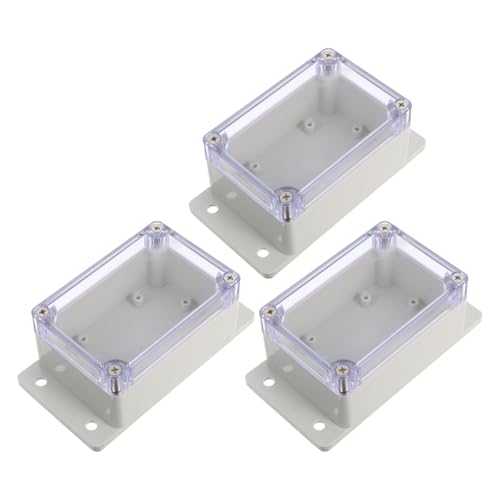 ABOOFAN 3 Sets Outdoor Waterproof Electrical Box With Transparent Lid Weatherproof Junction Box for Power Distribution Construct