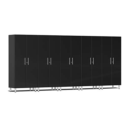 Ulti-Mate UG22650B 5-Piece Tall Garage Cabinet Kit in Midnight Black Metallic