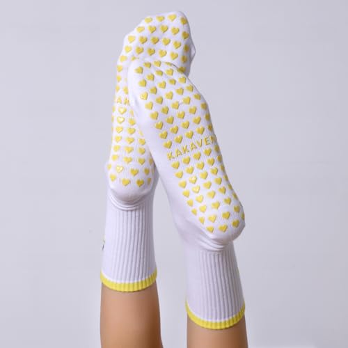 Pilates Socks with Grips for Women,Cute Grippy Barre Ballet Non Slip Yoga Socks for Hospital Workout2