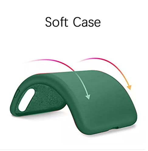 Image of A rtistque Liquid TPU Silicone Matte Shockproof Flexible with Camera Protection Soft Back Cover Case for iPhone X - Dark Green