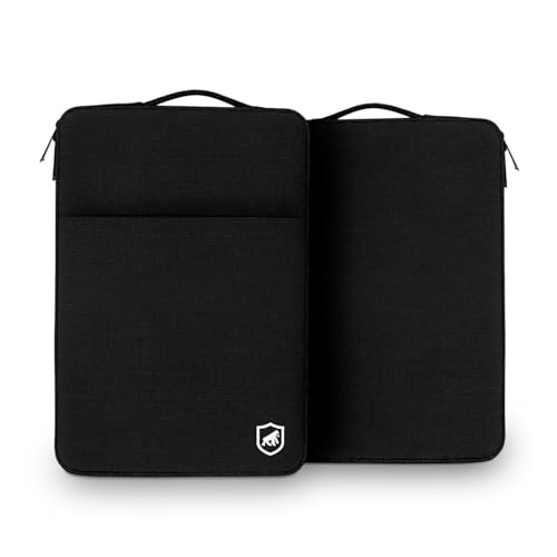 Gshield Capa Case para Notebook Aveludada com Alça e Bolso Externo com Zíper, Survivor Preta (15,6-17,3' Polegadas - 32x42 cm)