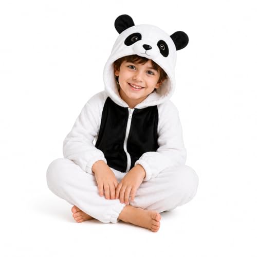 Image of Raj Costume Animal Fancy Dress Costume for Boys & Girls | Hooded Full Body Wildlife Zoo Animal Jumpsuit | Soft Costume for School Function, Fancy Dress, Halloween, Birthday, Cosplay & Role Play