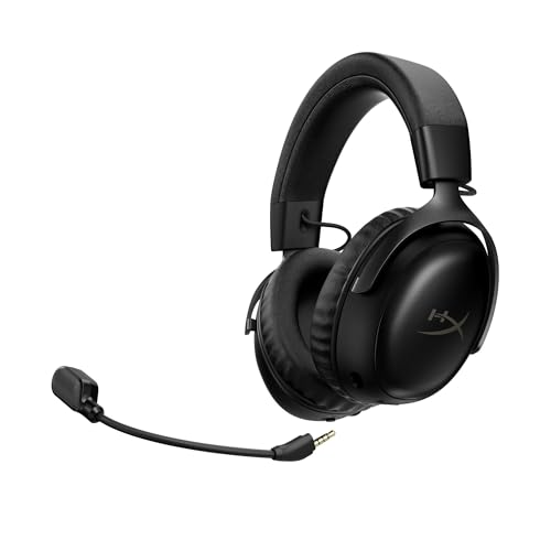 HyperX Cloud III S Wireless, Cuffie Bluetooth, Audio 3D, Microfono Noise-Cancelling, Fino a 200 ore di Autonomia, Dongle USB-C, Compatibili con PC, PS5, Nintendo Switch, Nero