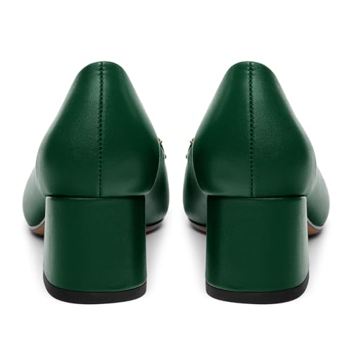 Women's Pumps Low Chunky Block Heel Square Toe Slip On Comfortable Dress Shoes for Work Office Casual4