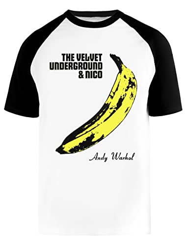 The Velvet Underground Sign T-Shirt De Baseball Hommes Femmes Unisexe Blanc Col Ras du Cou Manches Courtes Coton Organique Tee Unisex White L Cover