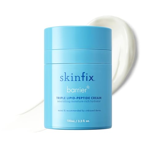 Skinfix Triple Lipid-Peptide Cream - 3.3 oz - Rich Face Moisturizer with Hyaluronic Acid - Hydrates & Restores Dry, Sensitive Skin - Non-Comedogenic, Fragrance Free, Vegan, Cruelty Free