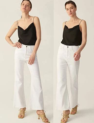 Ekouaer Silk Camisole Tops For Women Cowl Neck Camis Satin Tank Top Soft Spaghetti Strap Sleeveless Loose Blouse A-Black #TOP4