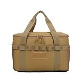 [ツキミソラ] ハンドバッグポータブル大容量収納バッグは 一人キャンプに最適です 軽量で持ち運びも簡単 スポーツ観戦 通勤/キャンプ お花見 バーベキュー リラックス/花火/釣りなどに最適です (カーキ)