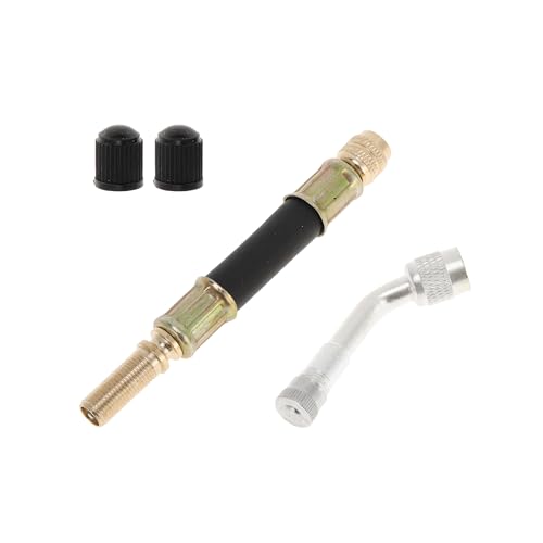 Image of Motoforti 1set 135 Degree Copper Tire Valve Extension with Durable Plastic 100mm Tyre Valve Inflation Adapter for Car Motorcycle RV Truck Bike