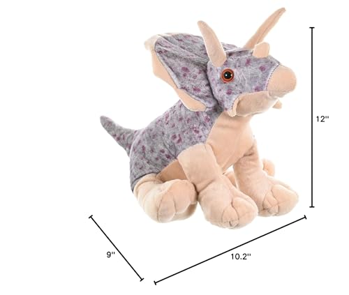 Wild Republic Triceratops Plush, Dinosaur Stuffed Animal, Plush Toy, Gifts For Kids, Cuddlekins 12", Multicolor, Model:10960 - Image 8