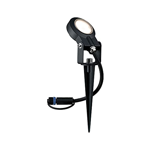 Paulmann 93934 Plug & Shine Spotlight Sting IP67 3000K 6W 24V Ausstrahlwinkel 100° 93934 LED Aussenbeleuchtung Erdspieß Gartenbeleuchtung