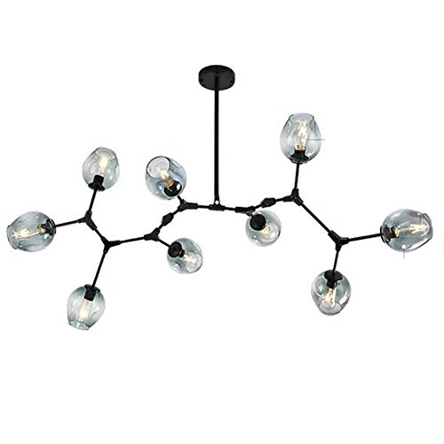 Lustre Spoutnik vintage en verre au design irrégulier haut de gamme pour intérieur moderne