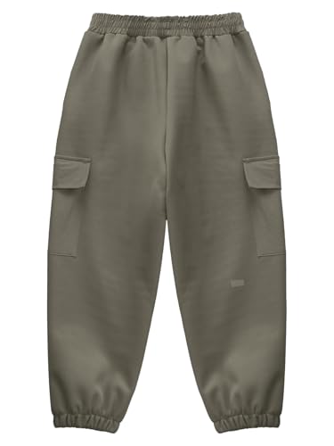 iiniim Unisex Boys Girls Winter Warm Fleece Lined Sweatpants Kids Casual Jogger Pants Soft Trousers for Outdoors Camping4