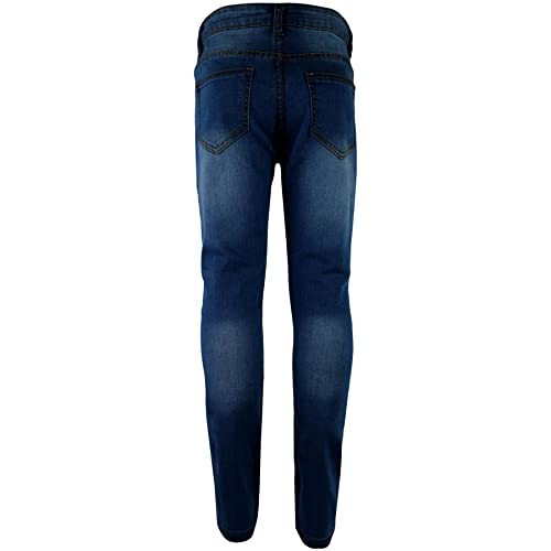 Kids Boys Stretchy Jeans Knee Ripped Denim Skinny Bikers Pants Slim Trouser 5-133