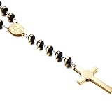 GKrtryDS Zarten Rosenkranz-Halsband für MännerSchmuck Schlichtkreuz-Firmung Geschenk Miraculous