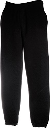 Fruit of the Loom Herren Elastische Manschette Classic Sporthose, Schwarz, 34-37