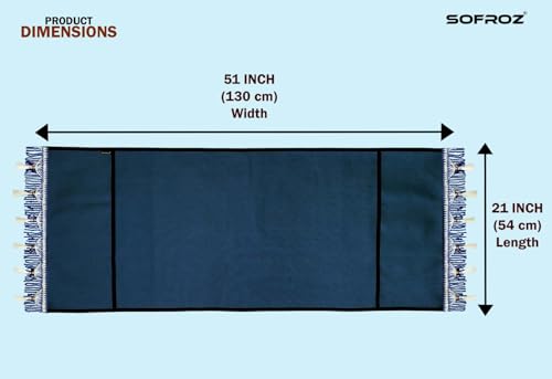 Image of Refrigerator Single Door Cover (130 x 54 cm) (Navy Blue Lace)