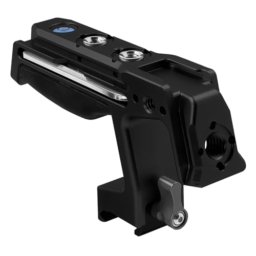 Image of KONDOR BLUE | Talon NATO Top Handle for Camera Cages | Quick Release NATO Clamp, Dual NATO Rails,3 /8-16 ARRI-Style and 1 /4-20 Anti-Twist Mounts, Dual Cold Shoes, Bubble Level, Built-In 4mm Hex | Black