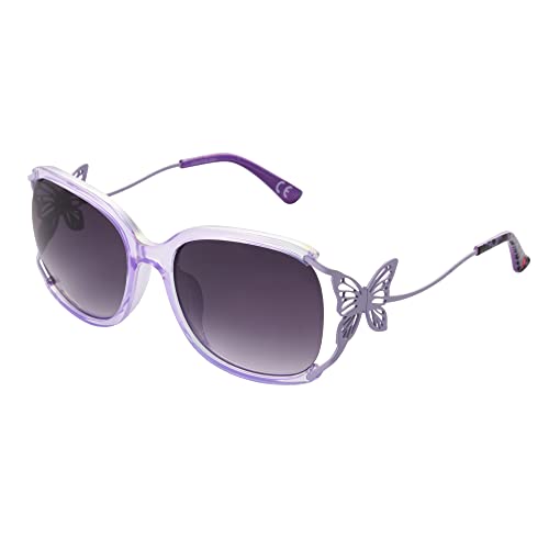 Betsey Johnson Women's Rainbows & Butterflies Sunglasses Butterfly, Crystal Purple, 57mm - Main Image