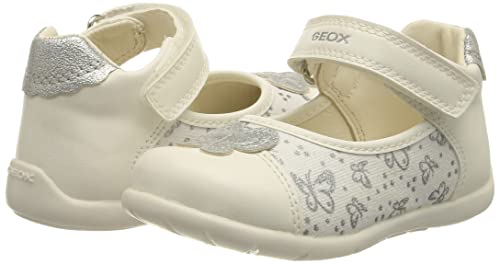 Geox Baby - Mädchen B Elthan Girl B Erste Schritte, White Silver, 24 EU