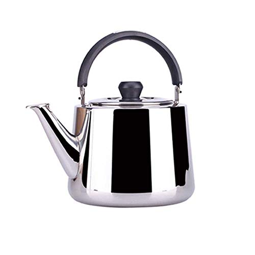 Wasserkocher Teekanne Haushaltsofen Pfeife Heißwasser Straight 304 Edelstahl, Flacher Boden Gasherd Induktionsherd mit Verbrühschutz Griff