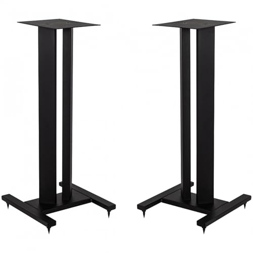 ELAC LS20 Black Bookshelf Speaker Stands - Pair