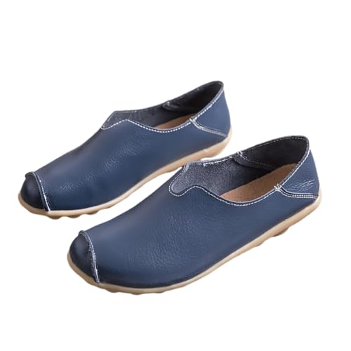 Women's Leather Flats ShoesLoafer Casual ComfortableWalking Breathable Walking Office Flat Shoes