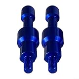 Tornillos de agujero para espejo trasero de motocicleta, rosca M8, 2 piezas de aleación de aluminio para soportes fuertes y duraderos (azul)