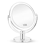 Fabuday Magnifying Makeup Mirror Double Sided, 1X 10X Magnification Mirror, Table Top Vanity Mirror, Transparent