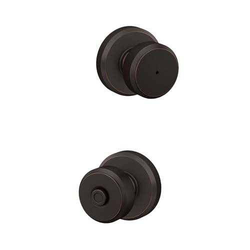Image of SCHLAGE F40 BWE 716 GSN Greyson Collection Bowery Privacy Lock Knob, Aged Bronze