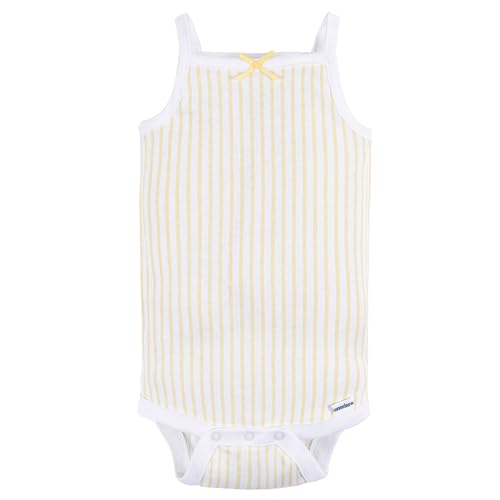 Image of Gerber Baby Girls Multi-Pack Sleeveless Onesies Bodysuit
