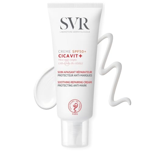 SVR CICAVIT+ Ultra-High SPF50+ Damaged Skin, Scar, Wound, Mole & Tattoo Pin-point Precision Healing Protecting Sunscreen. UVA, UVB, I-Red + Visible Light Filters. Healing Accelerator 7X Faster 40ml