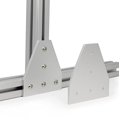 Zeberoxyz 8PCS/Kit Silver T Shape Corner Bracket Plate with Screws and T-Nuts - Image 4