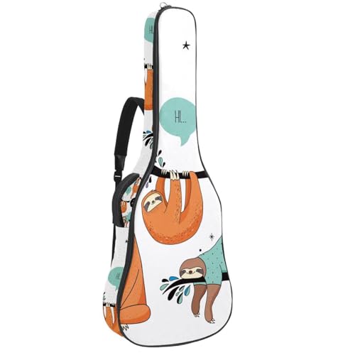Housse guitare acoustique antichoc protégeant des rayures avec rangement accessoires