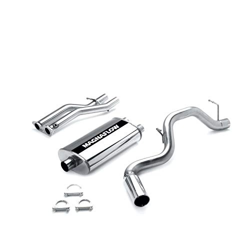 MagnaFlow Cat-Back Performance Exhaust System 15701 - Street Series, Stainless Steel 3in Main Piping, Single Passenger Side Rear Exit, Polished Finish 4in Exhaust Tip - SUV Performance Exhaust Kit