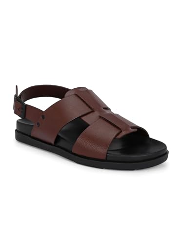 Image of San Frissco Men's Sandals with Open Toe Strap Slip On Chappal | Mens Sandals Perfect Fit for Summer and Rainy Season with Soft Footbed | Stylish Lightweight Trendy Floaters for Man