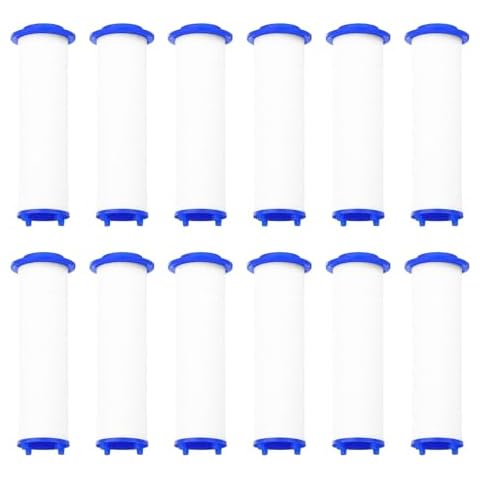 sourcing map 12 Pcs Shower Head Filter 3 Inch PP Cotton Filter Cartridge Replacement High-Pressure Handheld Fan Shower Jet Sets Cover