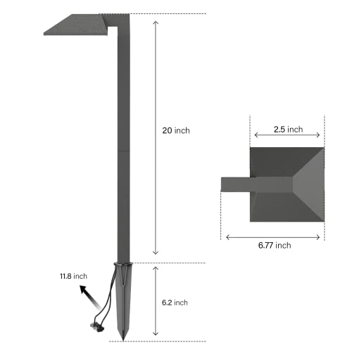 Venus Manufacturing 8Pk Outdoor Low Voltage Landscape Lights Kits With 4 Pack Black 0.6 Watt 22 Lumen Led 12V Path Light & 4 Pack 20 Watt 176 Lumen Spotlights For Pathway Sidewalk Light #TOP5