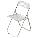 VELUNE Acryl-Esszimmerstuhl, Klarer Moderner Klappstuhl, Stapelbarer Acrylstuhl Mit Rutschfester Polsterung, Bequeme Breite Klappstühle Für Partyzubehör, Essen Im Innen- Und Außenbereich