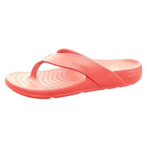 Image of NUUSOL Cascade Flip Flops, Comfort Sandal with Arch Support Made in USA | Waterproof EVASOL Foam, Soft Cushion & Arch Support | Textured Footbed, Lightweight | For Hiking & Plantar Fasciitis Relief