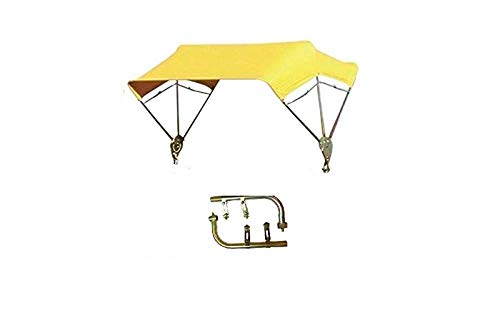 Yellow Complete 3 Bow 40" Tractor Umbrella Buggy Top w/Fender Mounts TBT3 Farmer Bob's Parts 406156