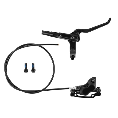 FACAIIO Kit de freins à disque hydraulique pour VTT | Alliage 4 pistons 6061 | Tube fendu avant et arrière | Noir